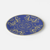Assiettes En Carton Motif élegant en or sur plaque de papier passover (Angle)