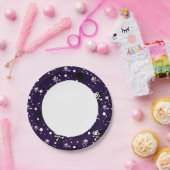 Assiettes En Carton Motif Emo Couleur Sombre Avec Peinture (Fête)