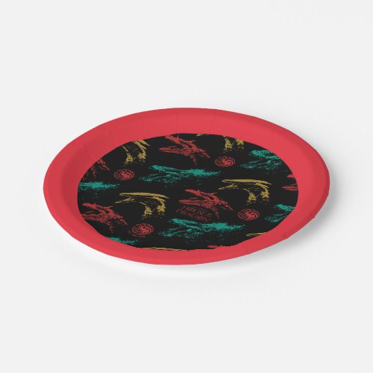 Assiettes En Carton Motif en chef Dragon (Angle)