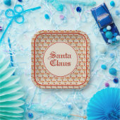 Assiettes En Carton Motif en demi-brique du Père Noël Peint (Fête)