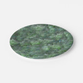 Assiettes En Carton motif en granit de quartz vert Abstrait (Angle)
