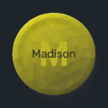 Assiettes En Carton Motif en maille géométrique gris foncé jaune<br><div class="desc">Monogramme Personnalisez avec votre initiale et votre nom personnalisés. Motif de maillage géométrique dégradé d'or jaune. Triangle maillage géométrique avec dégradé noir foncé jaune clair. motif,  ombre,  maillage,  triangles,  géométrie,  géométrique,  dégradé,  cool,  triangle,  lumineux,  motif,  numérique,  jaune,  or,  noir</div>