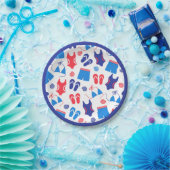 Assiettes En Carton Motif en maillot de bain blanc rouge (Fête)