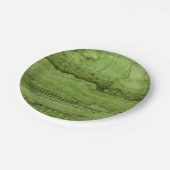 Assiettes En Carton Motif en marbre de granit abstrait vert (Angle)