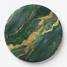 Motif en marbre vert avec or