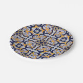 Assiettes En Carton Motif en tuiles portugaises (Angle)