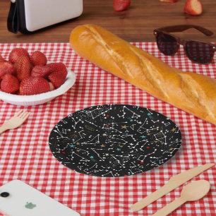 Assiettes En Carton Motif Espace