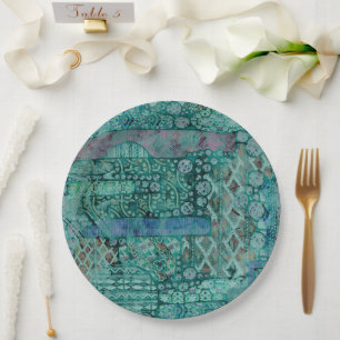 Assiettes En Carton Motif Ethno Abstrait - Folklore Art 2