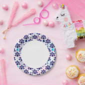 Assiettes En Carton motif exotique de paon indien (Fête)