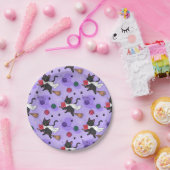 Assiettes En Carton Motif fantôme de chat noir - Chats mignons en cost (Fête)