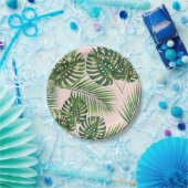 Assiettes En Carton motif feuille (Fête)