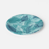 Assiettes En Carton motif feuille (Angle)