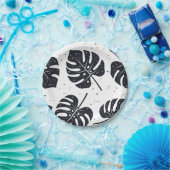 Assiettes En Carton motif feuille (Fête)