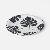 Assiettes En Carton motif feuille (Angle)