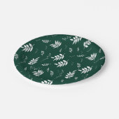 Assiettes En Carton motif feuille (Angle)