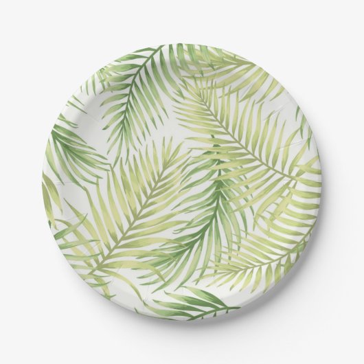 Assiettes En Carton motif feuille (Devant)