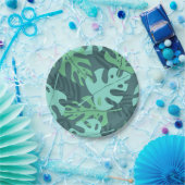 Assiettes En Carton motif feuille (Fête)