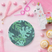 Assiettes En Carton motif feuille (Fête)