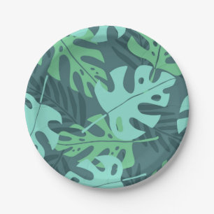 Assiettes En Carton motif feuille