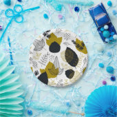 Assiettes En Carton motif feuille (Fête)