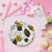 Assiettes En Carton motif feuille (Fête)