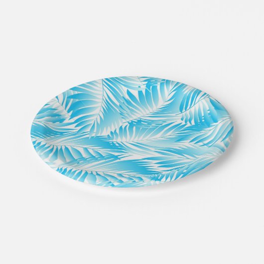 Assiettes En Carton motif feuille (Angle)