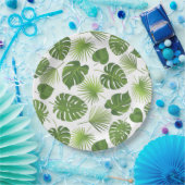 Assiettes En Carton Motif Feuille élégant Green Tropical (Fête)