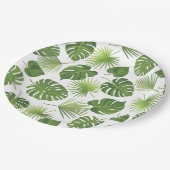 Assiettes En Carton Motif Feuille élégant Green Tropical (Angle)