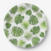 Assiettes En Carton Motif Feuille élégant Green Tropical (Devant)