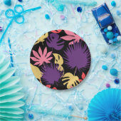 Assiettes En Carton Motif feuille tropical sans couture (Fête)