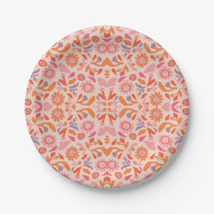 Assiettes En Carton Motif floral