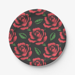 Assiettes En Carton Motif floral