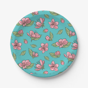 Assiettes En Carton Motif floral