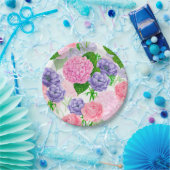 Assiettes En Carton Motif floral aquarelle (Fête)