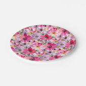 Assiettes En Carton Motif floral d'aquarelle d'été (Angle)