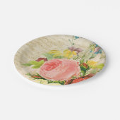 Assiettes En Carton Motif floral en pastel Girly (Angle)