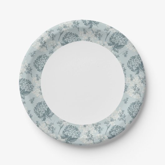 Assiettes En Carton Motif floral rétro avec fleurs viburnum (Devant)