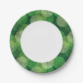 Assiettes En Carton Motif floral vert (Devant)
