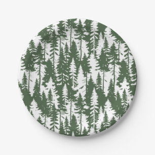 Assiettes En Carton Motif forestier
