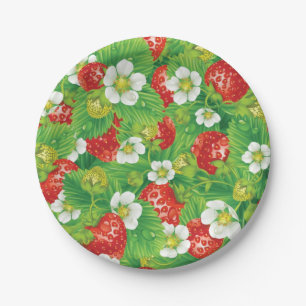 Assiettes En Carton Motif fraise
