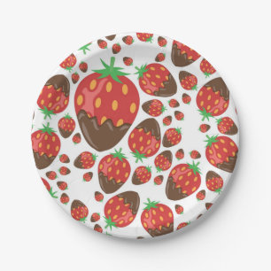 Assiettes En Carton Motif fraise