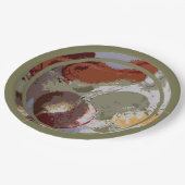 Assiettes En Carton Motif Fruit Abstrait (Angle)