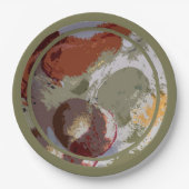 Assiettes En Carton Motif Fruit Abstrait (Devant)