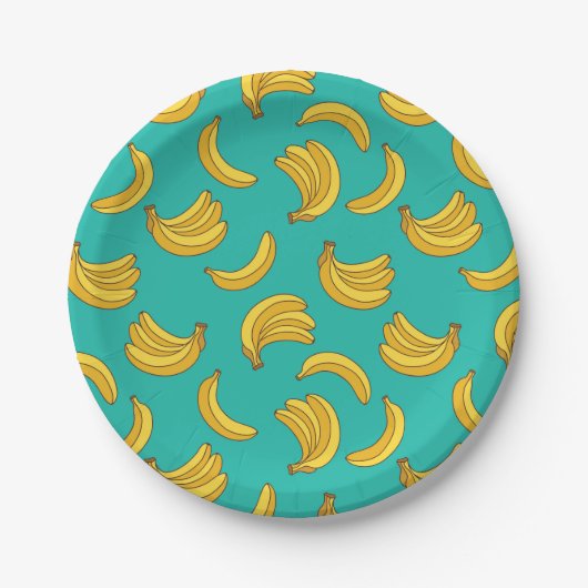 Assiettes En Carton Motif Fruit Banana (Devant)