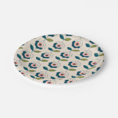 Assiettes En Carton Motif Fun Jardin Retro (Angle)