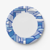 Assiettes En Carton motif géométrique 2 (Devant)