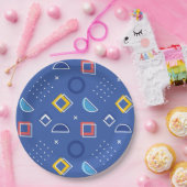 Assiettes En Carton Motif géométrique 3 (Fête)