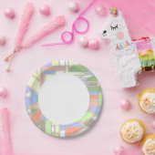 Assiettes En Carton motif géométrique 3 (Fête)