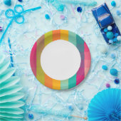 Assiettes En Carton motif géométrique Abstrait (Fête)