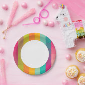 Assiettes En Carton motif géométrique Abstrait (Fête)